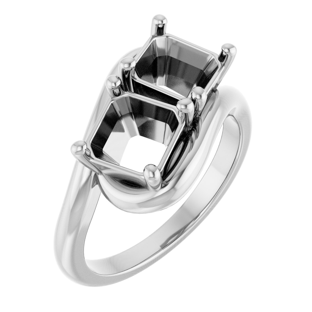 Two-Stone Bypass Ring