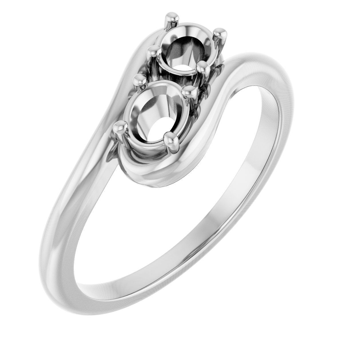 Two-Stone Bypass Ring