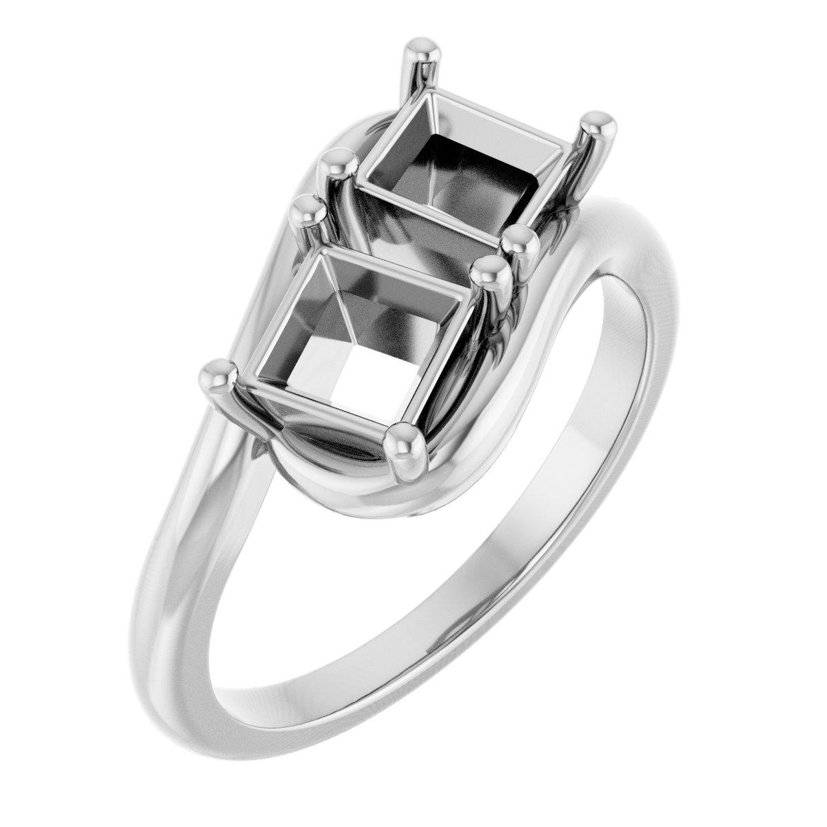 Two-Stone Bypass Ring