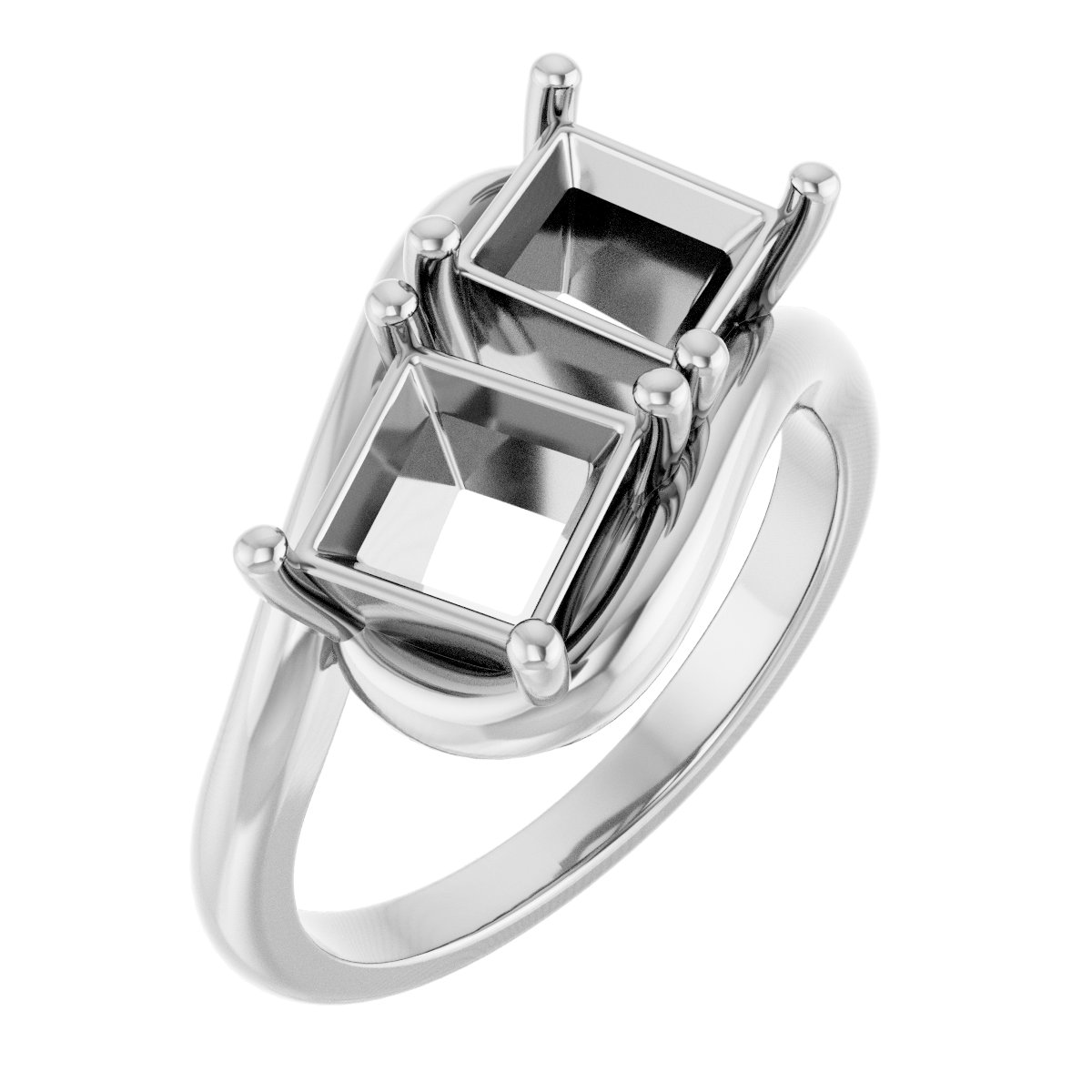 Two-Stone Bypass Ring