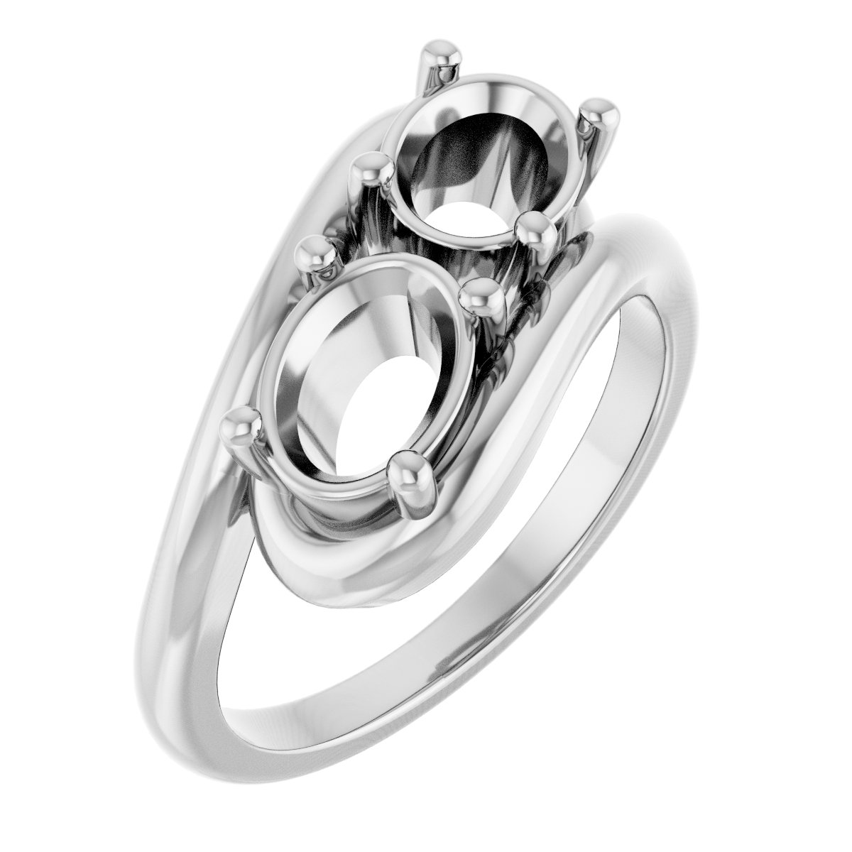 Two-Stone Bypass Ring