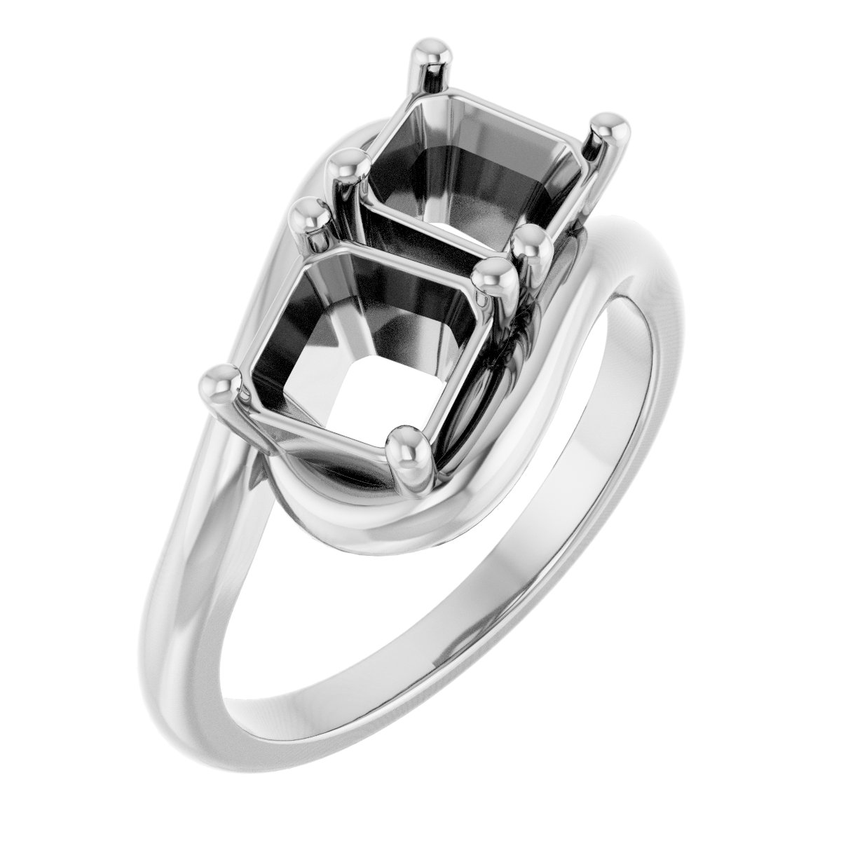 Two-Stone Bypass Ring
