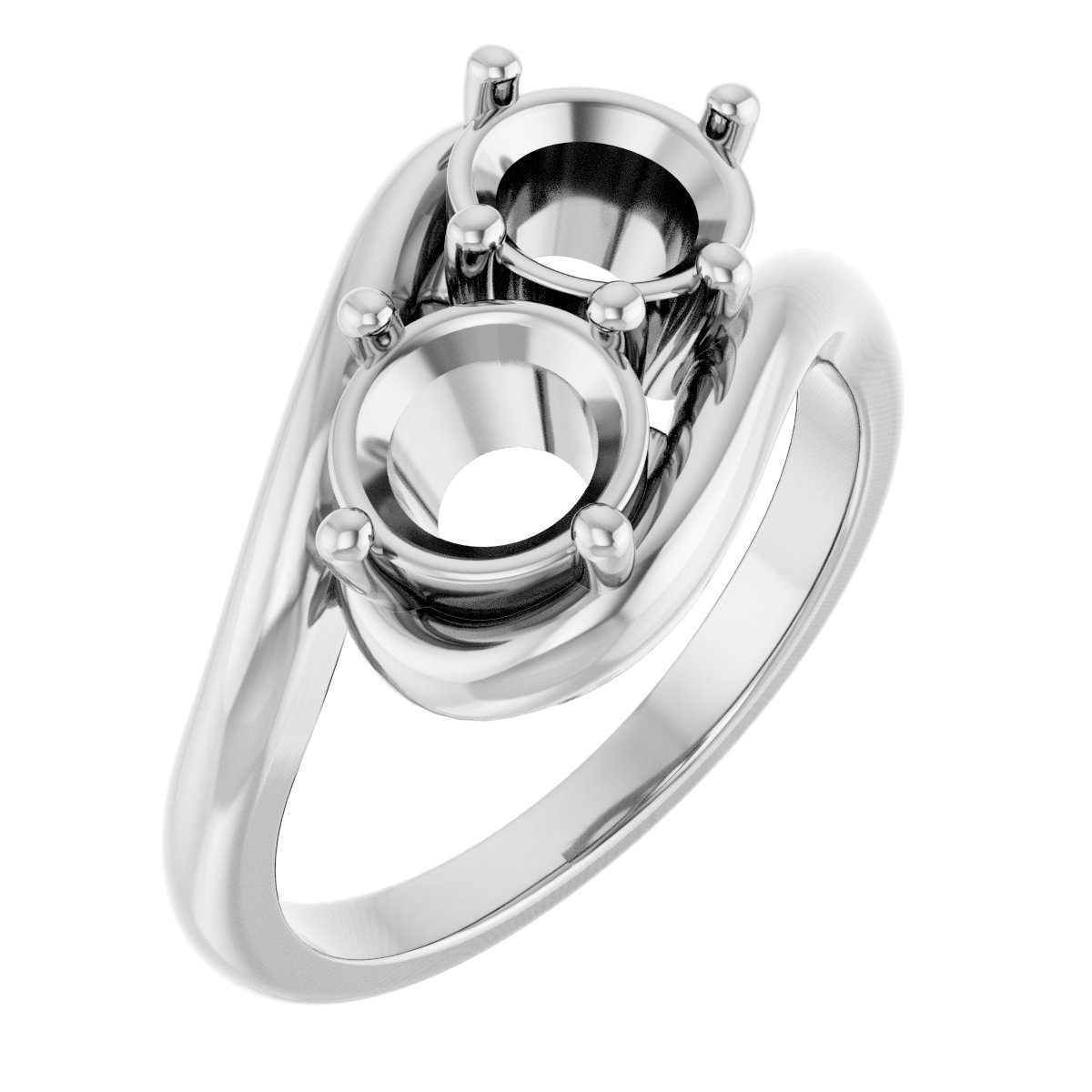 Two-Stone Bypass Ring