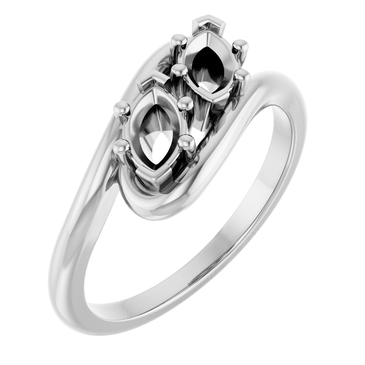 Two-Stone Bypass Ring