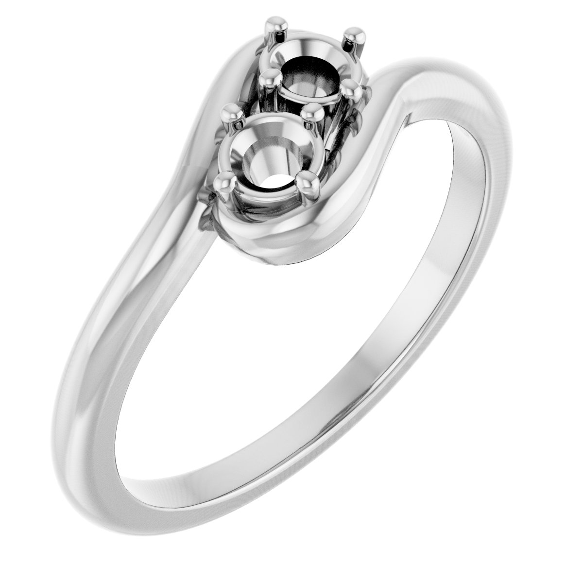 Two-Stone Bypass Ring
