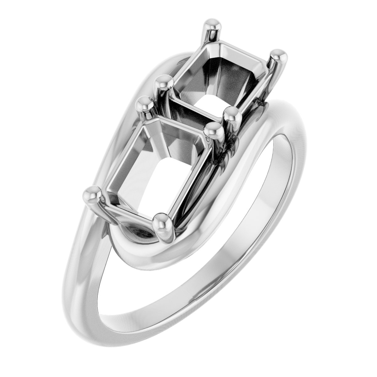 Two-Stone Bypass Ring