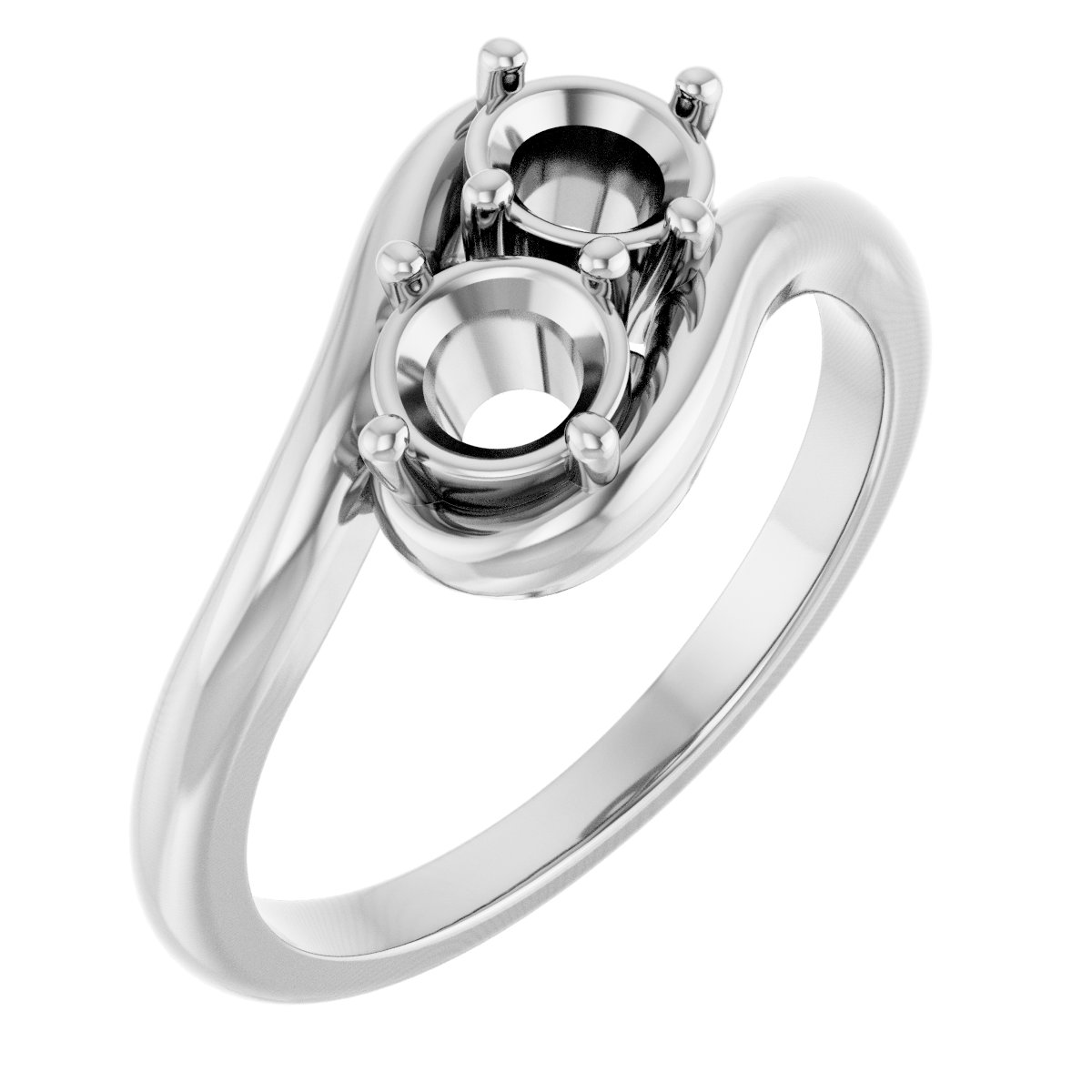 Two-Stone Bypass Ring