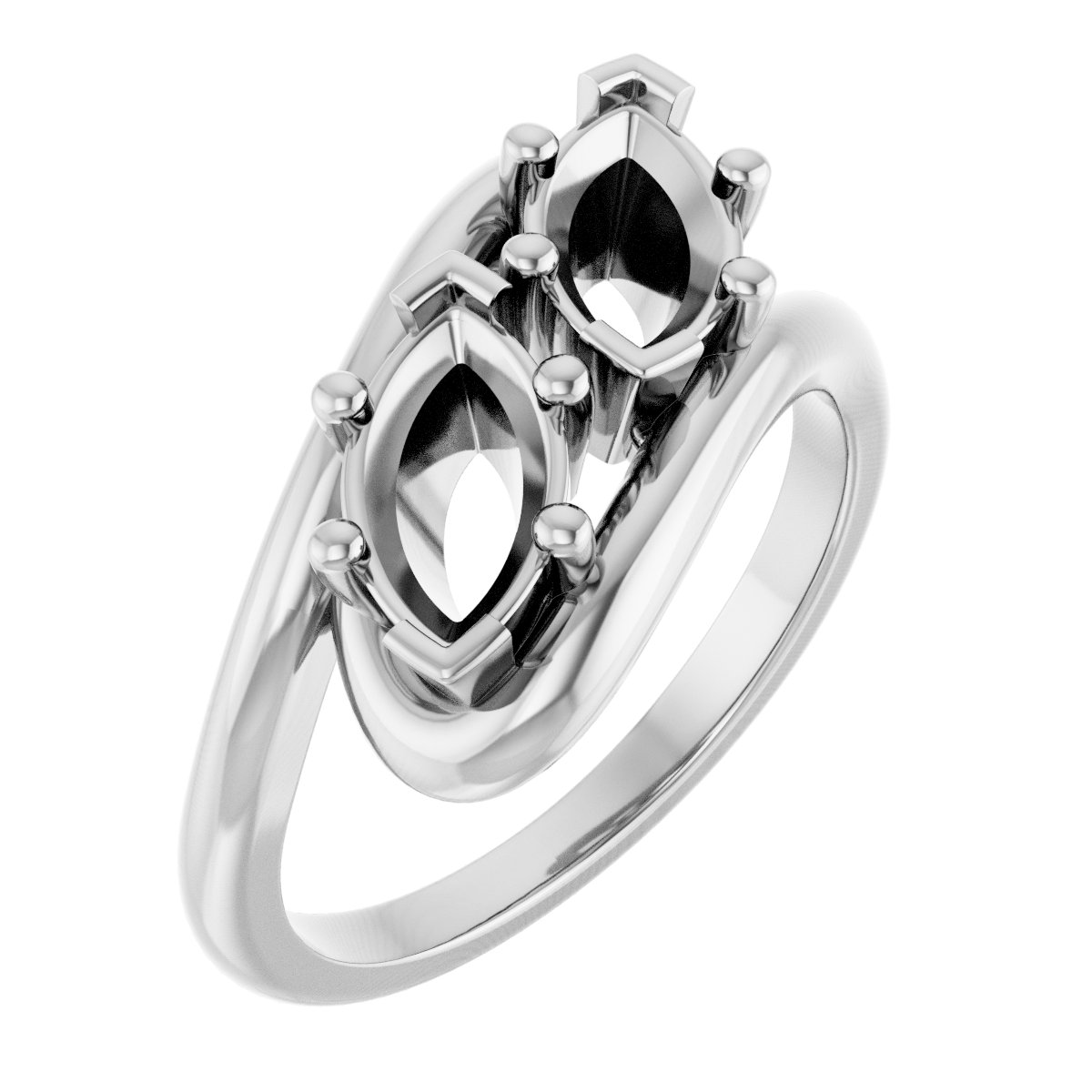 Two-Stone Bypass Ring