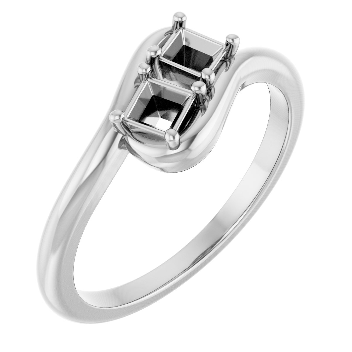 Two-Stone Bypass Ring
