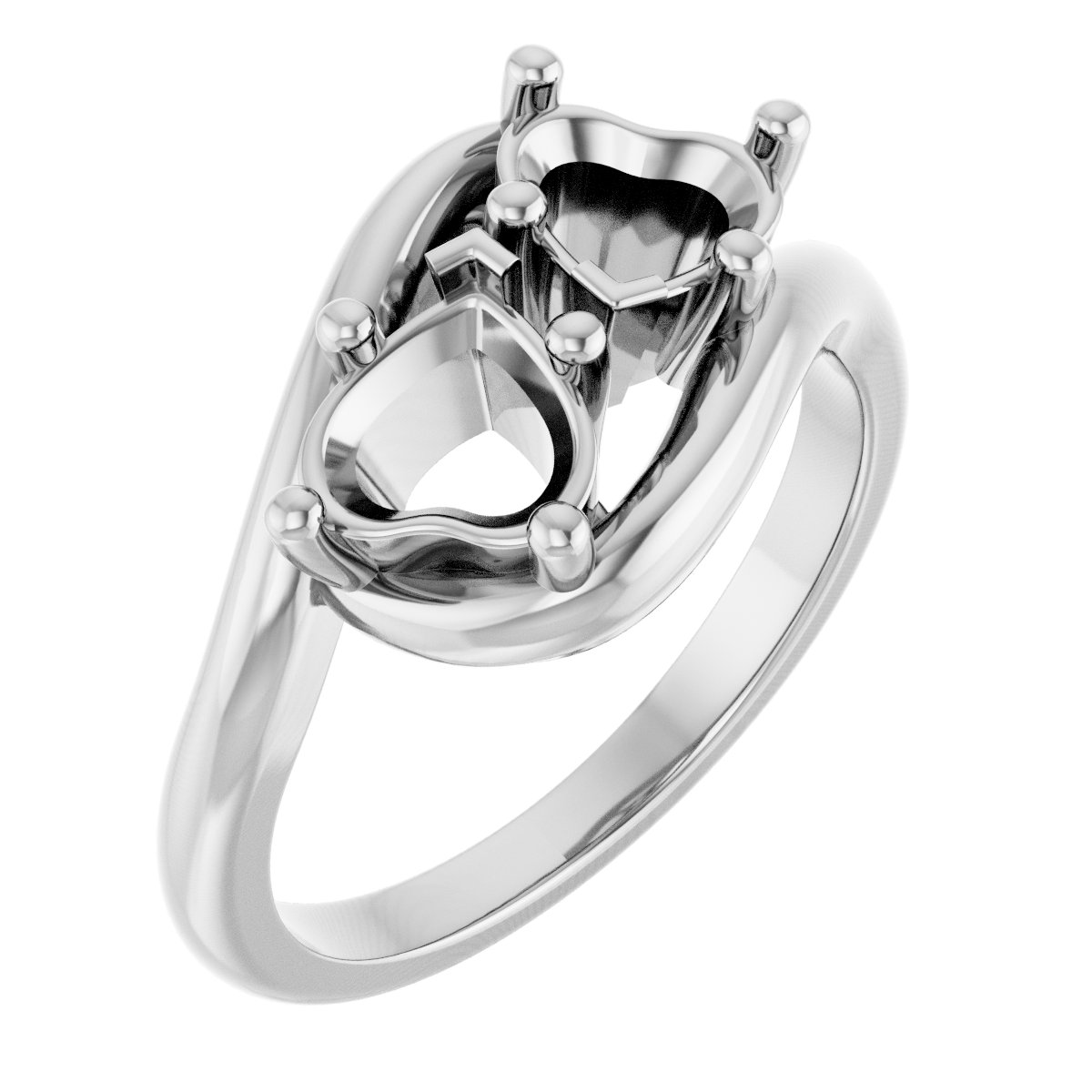 Two-Stone Bypass Ring
