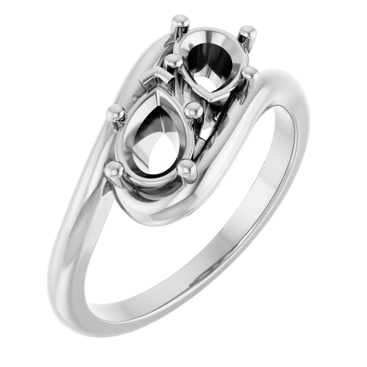 Two-Stone Bypass Ring