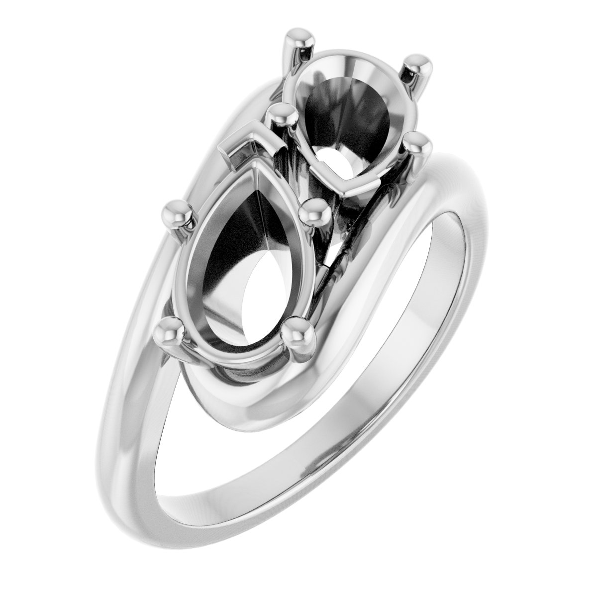 Two-Stone Bypass Ring