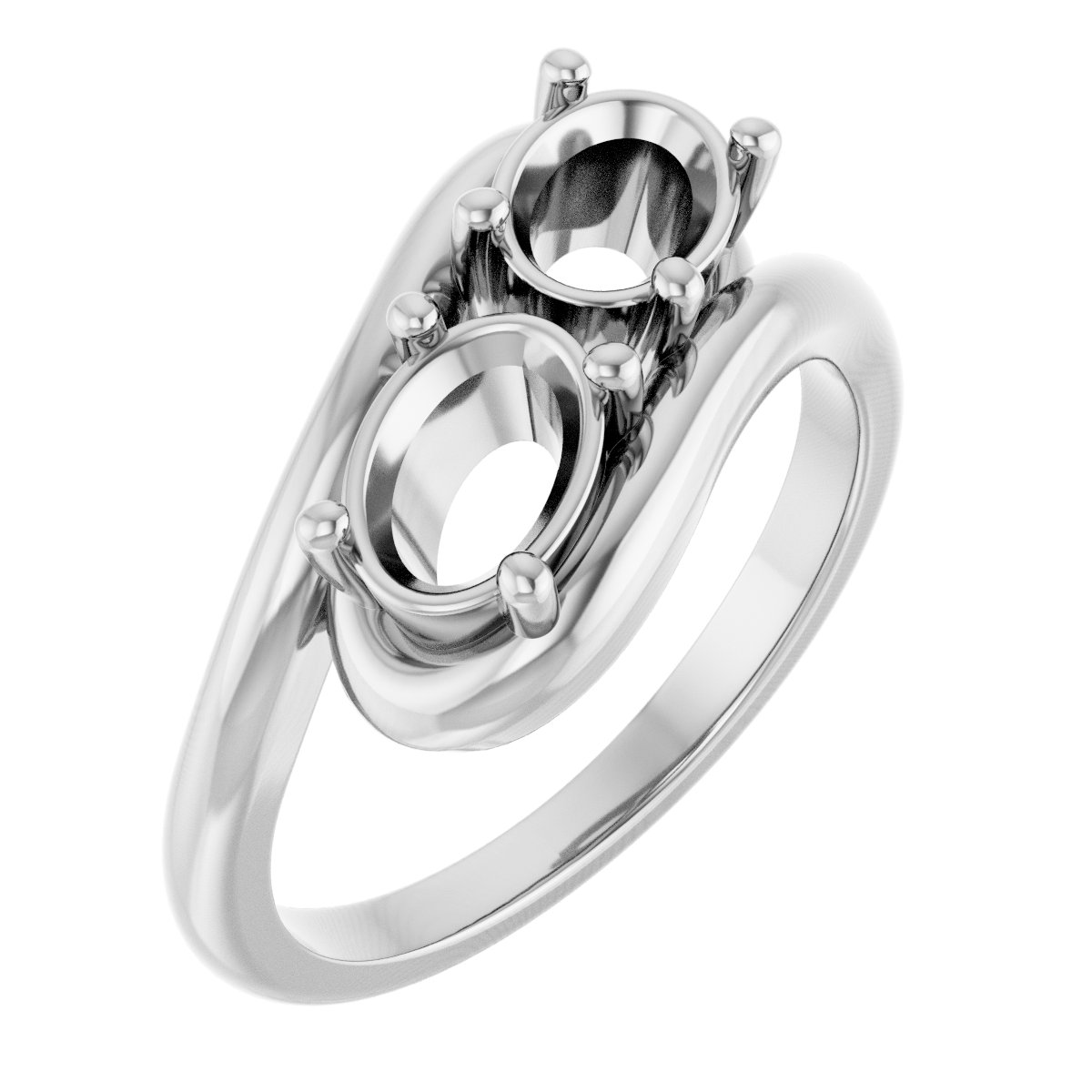 Two-Stone Bypass Ring