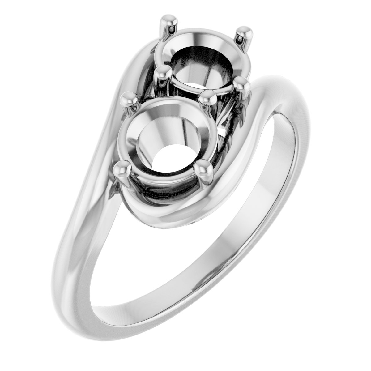 Two-Stone Bypass Ring