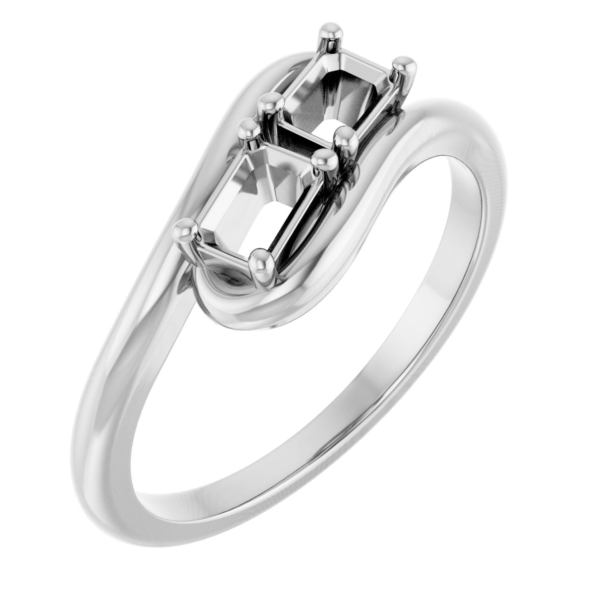 Two-Stone Bypass Ring