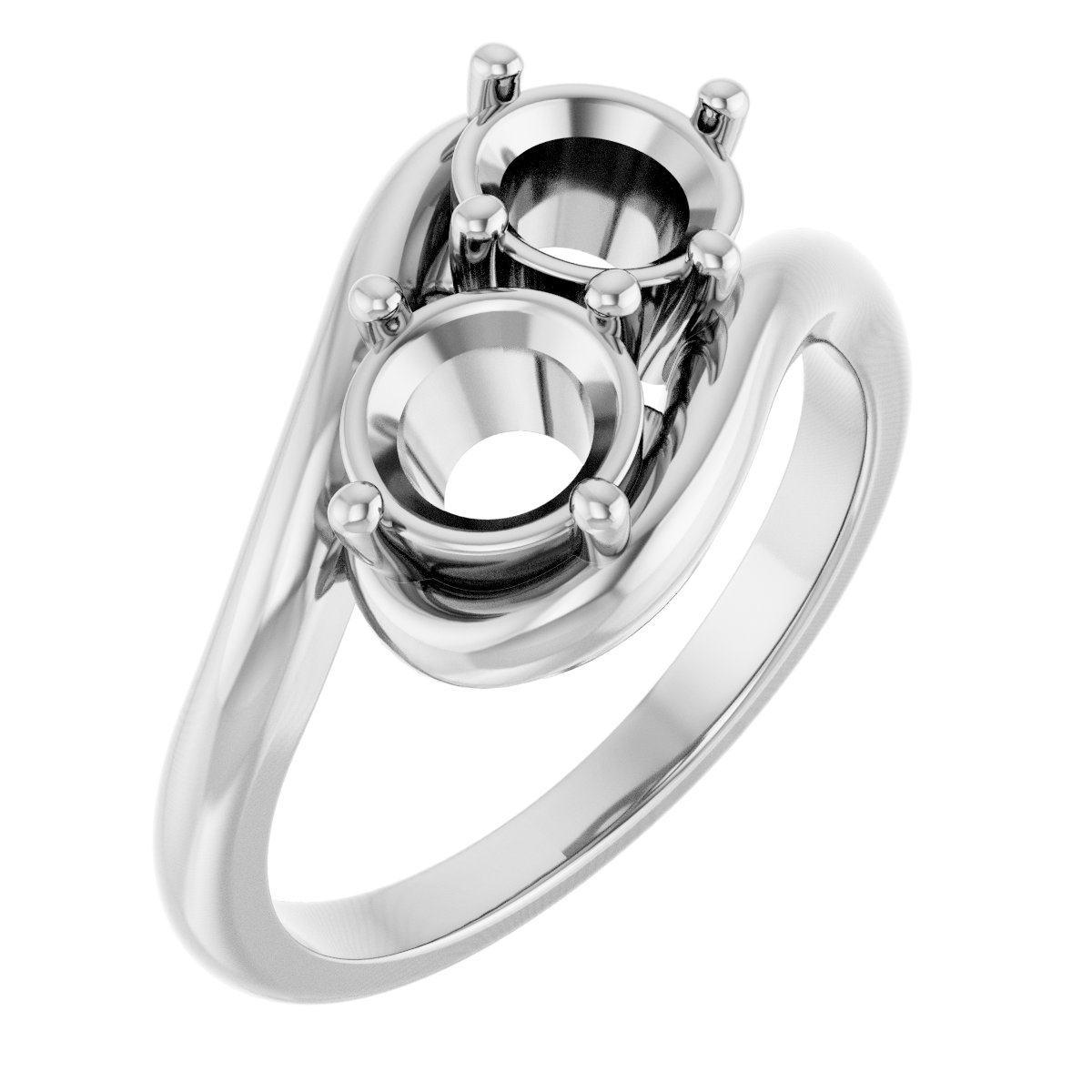 Two-Stone Bypass Ring