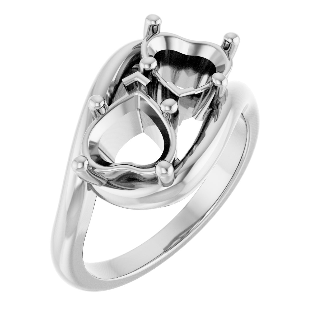 Two-Stone Bypass Ring