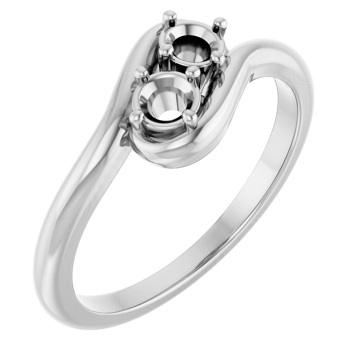 Two-Stone Bypass Ring