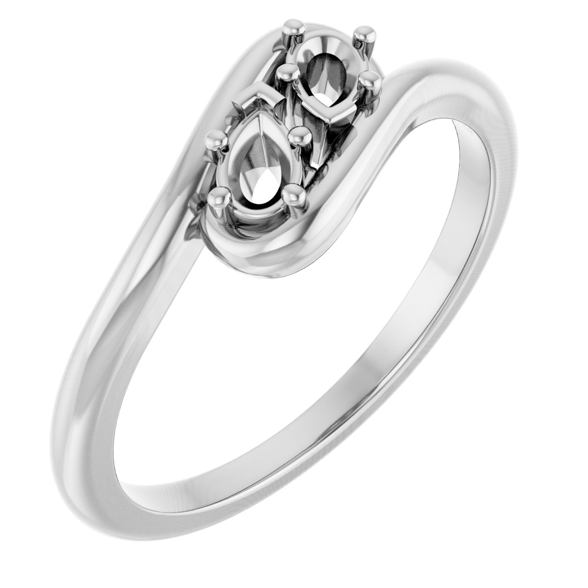 Two-Stone Bypass Ring