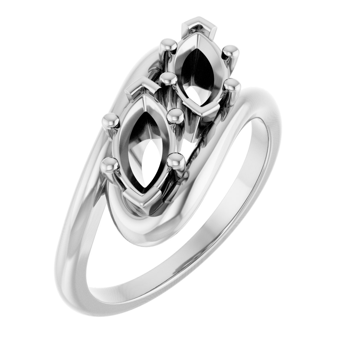 Two-Stone Bypass Ring