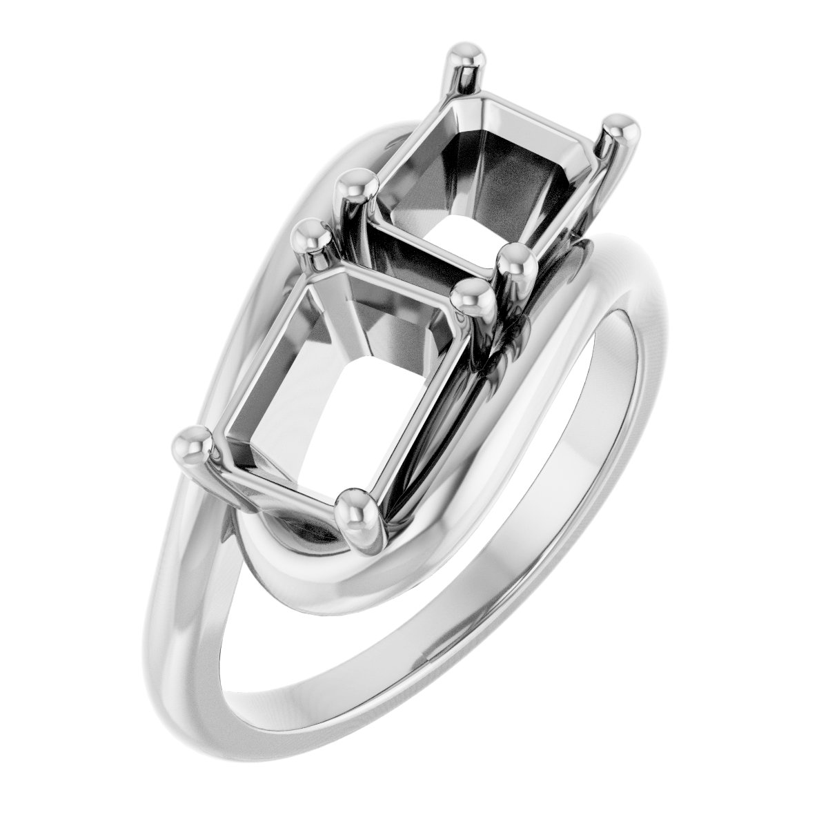 Two-Stone Bypass Ring