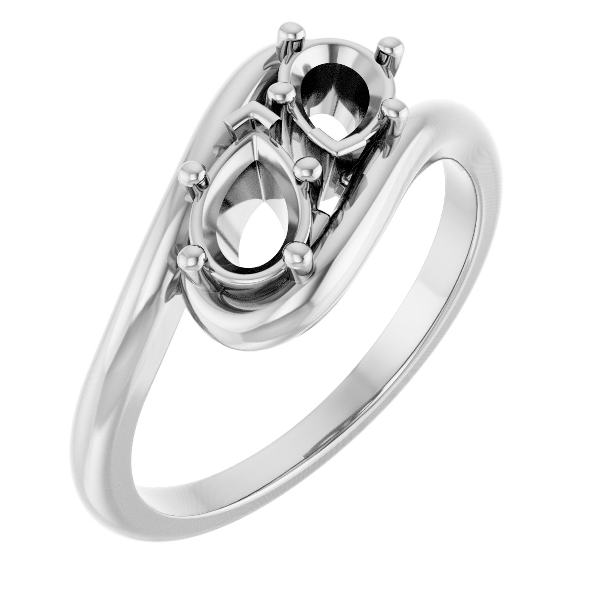 Two-Stone Bypass Ring