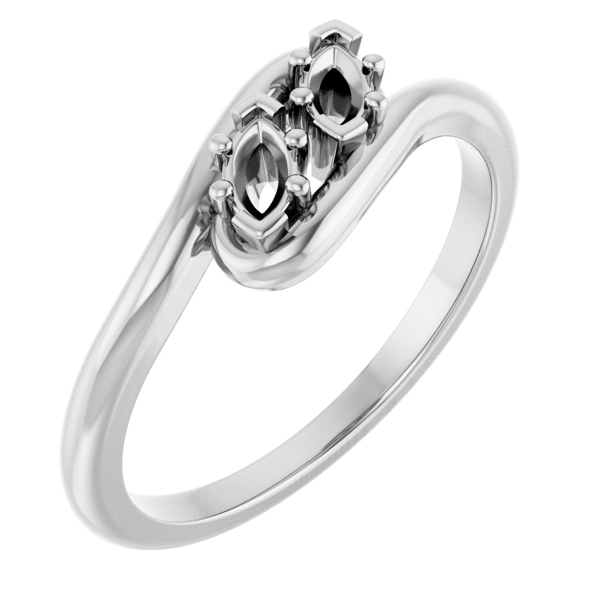 Two-Stone Bypass Ring
