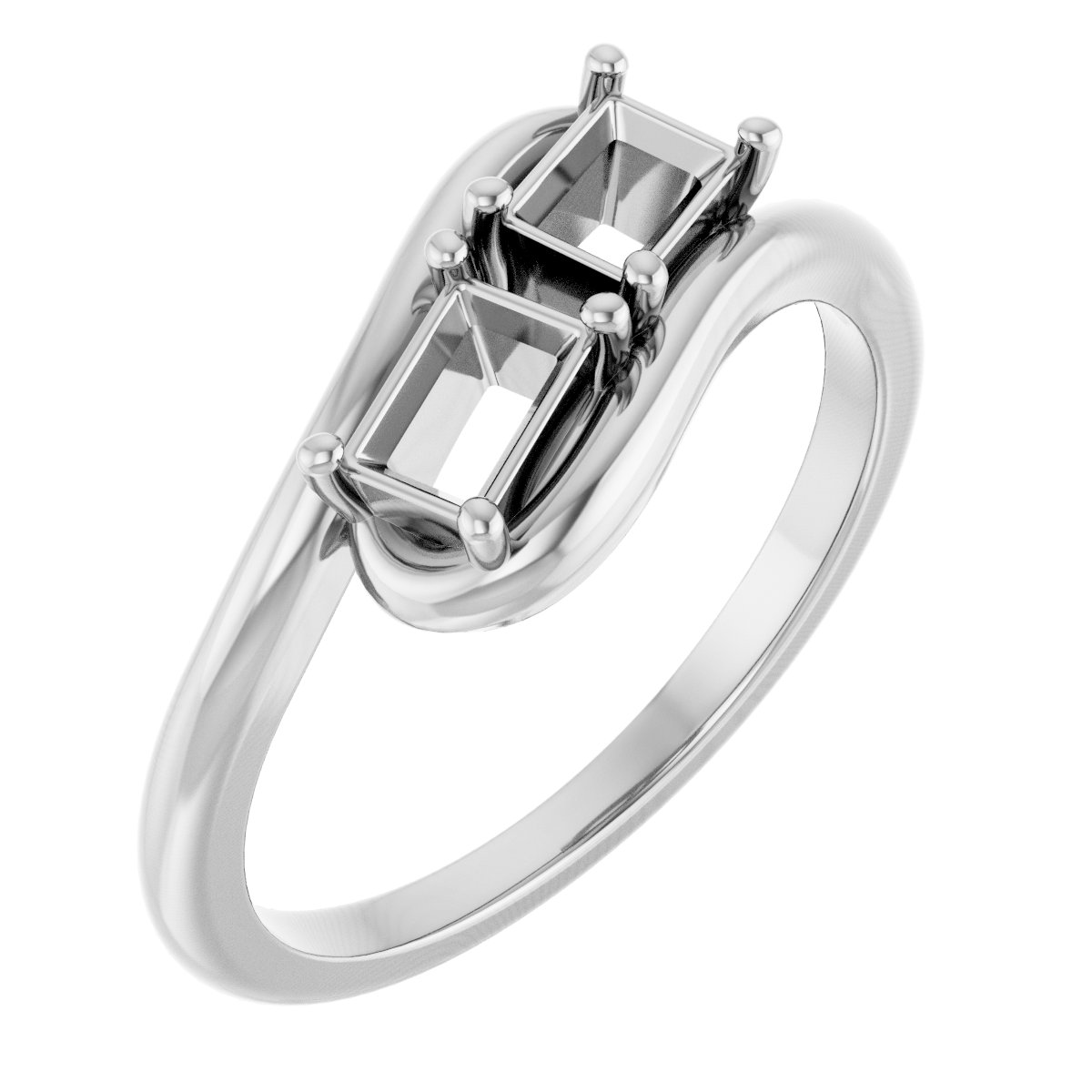 Two-Stone Bypass Ring