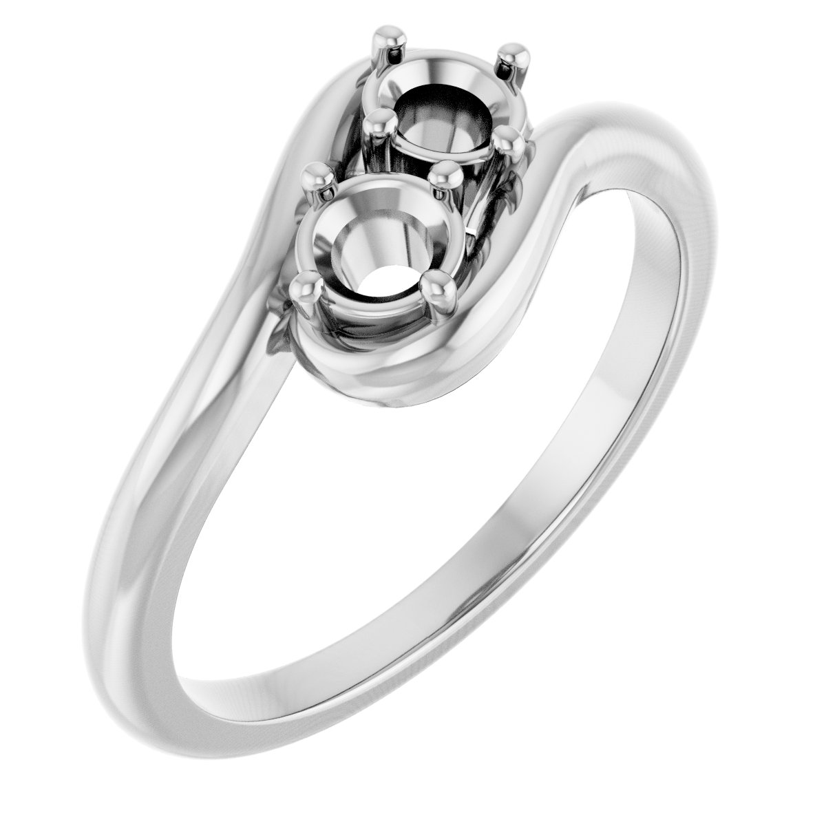 Two-Stone Bypass Ring