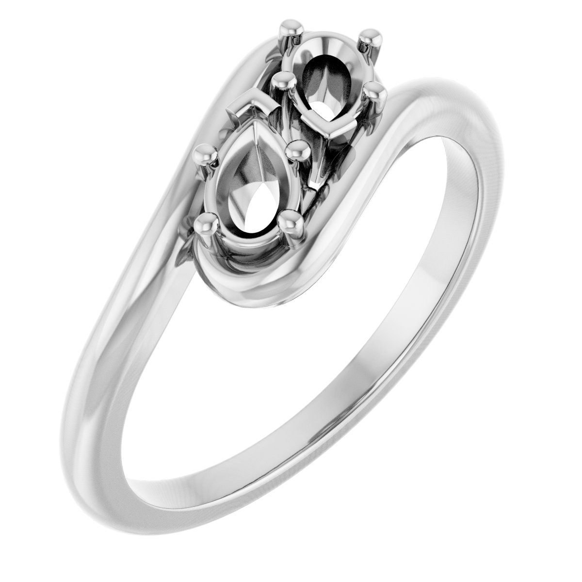 Two-Stone Bypass Ring