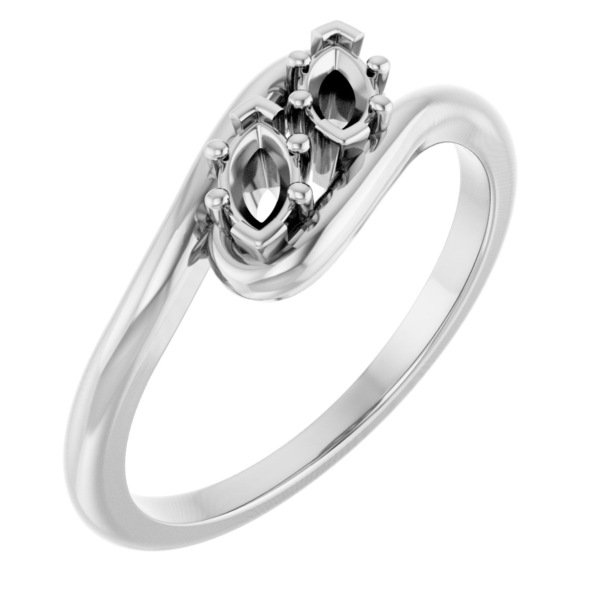 Two-Stone Bypass Ring