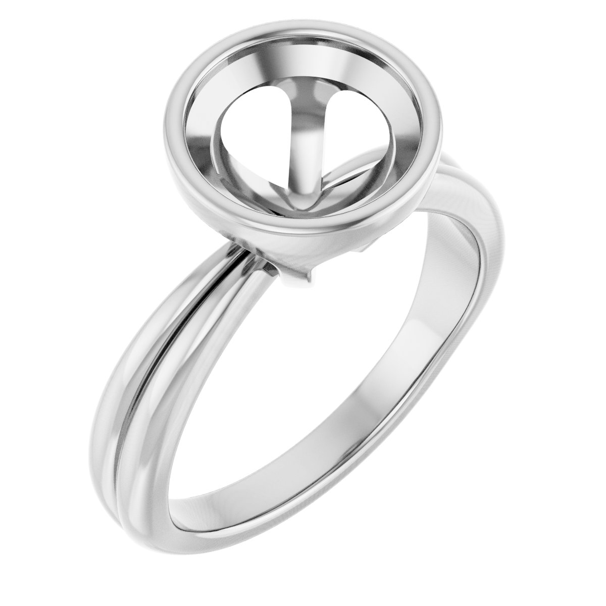 Bezel-Set Solitaire Engagement Ring