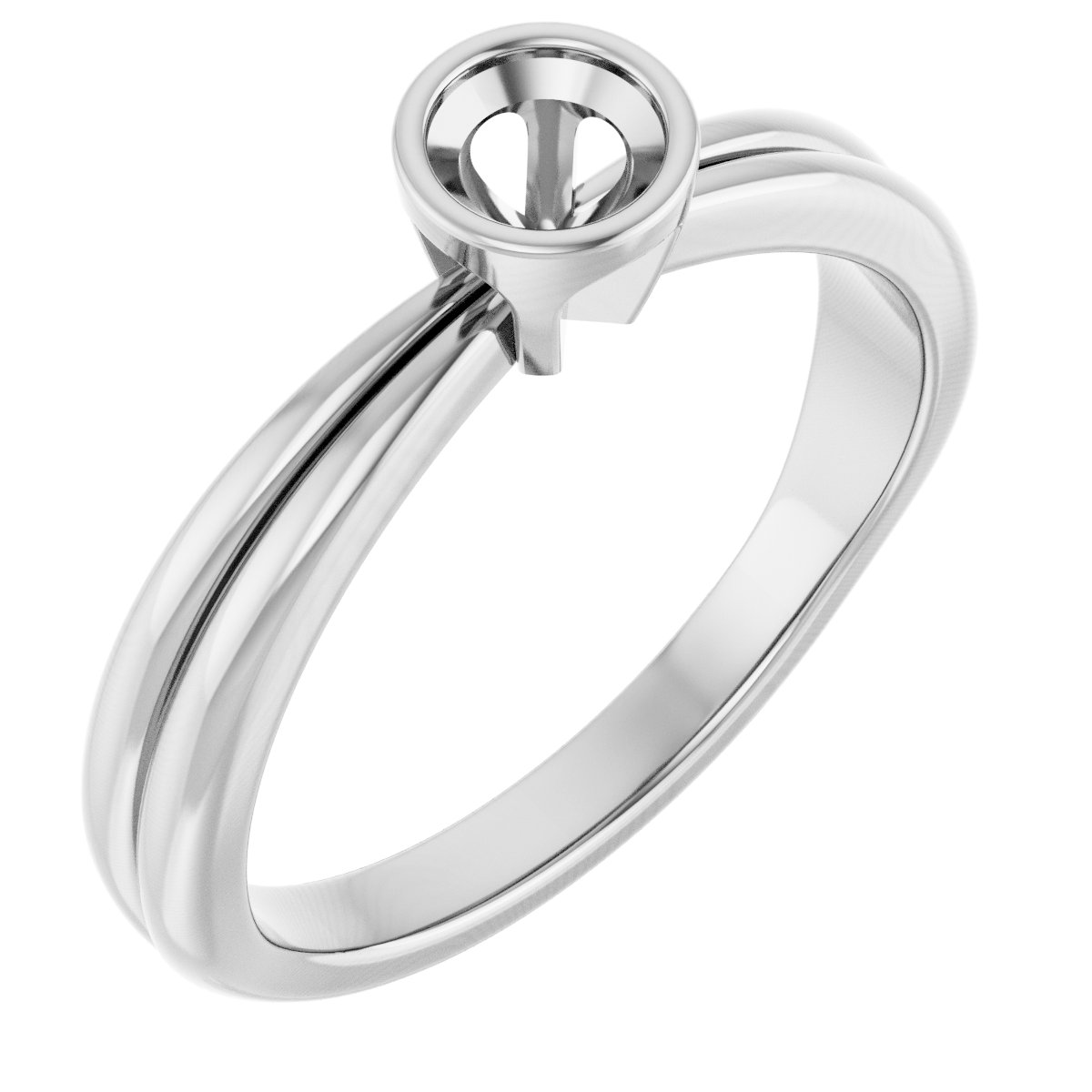 Bezel-Set Solitaire Engagement Ring