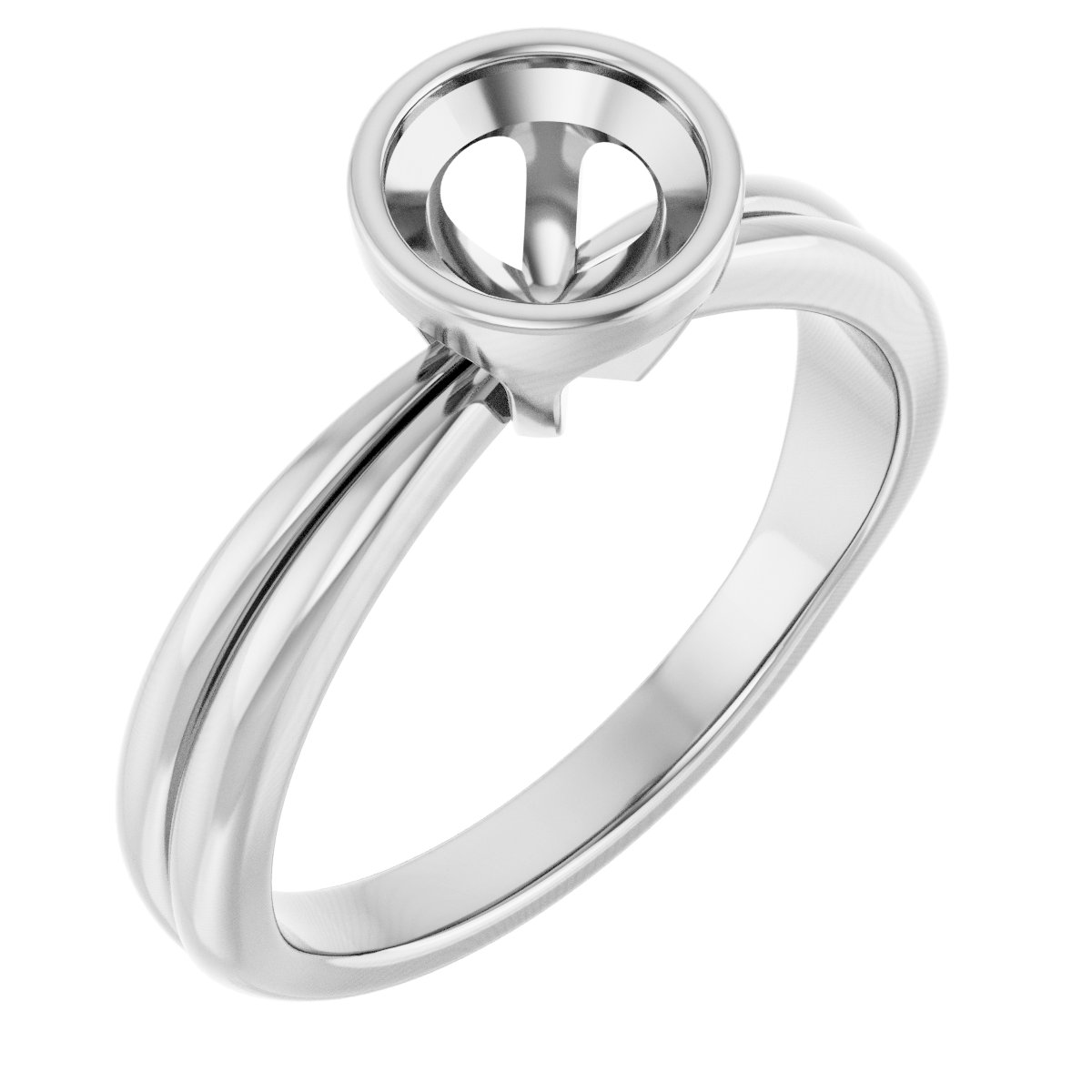 Bezel-Set Solitaire Engagement Ring