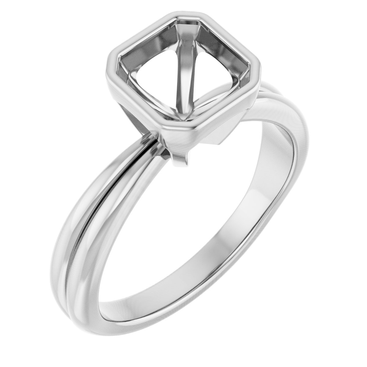 Bezel-Set Solitaire Engagement Ring