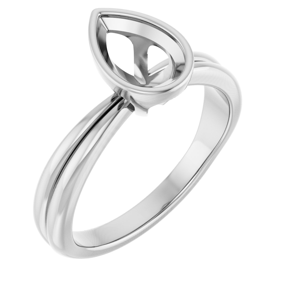 Bezel-Set Solitaire Engagement Ring