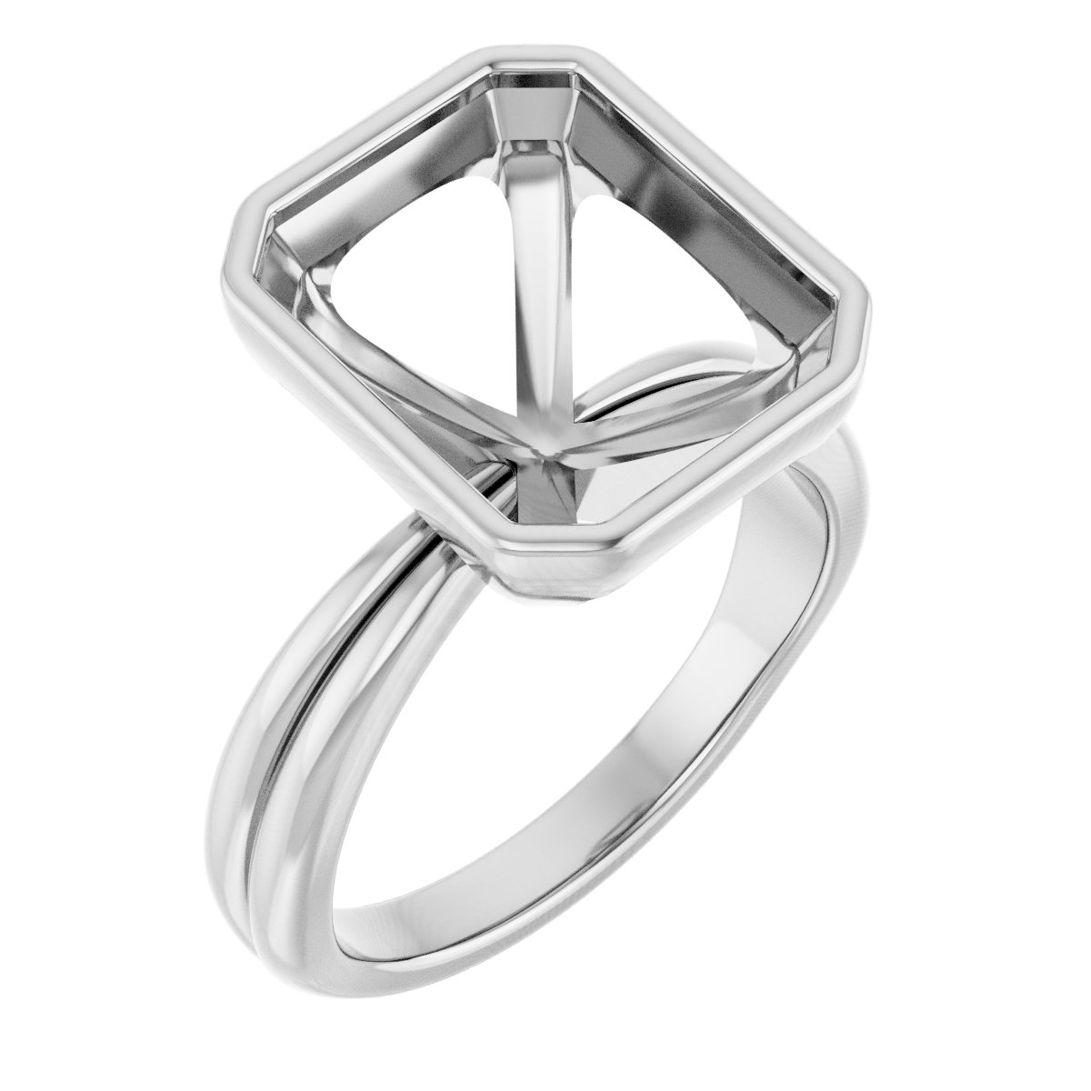 Bezel-Set Solitaire Engagement Ring