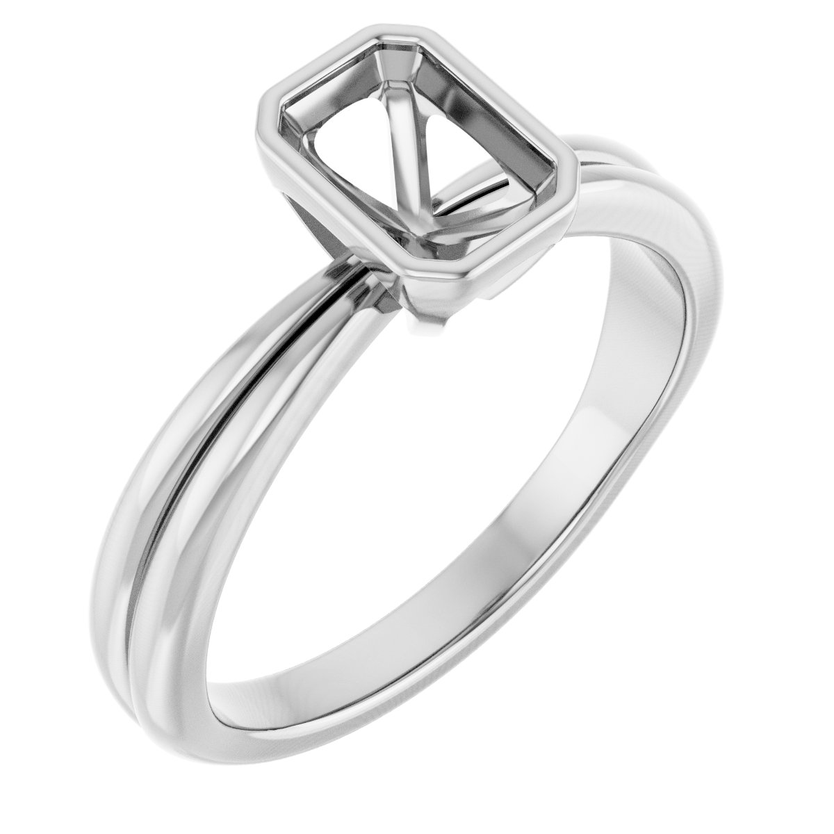 Bezel-Set Solitaire Engagement Ring