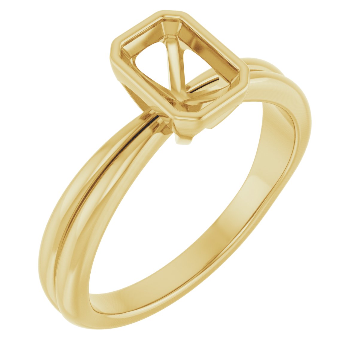 Bezel-Set Solitaire Engagement Ring
