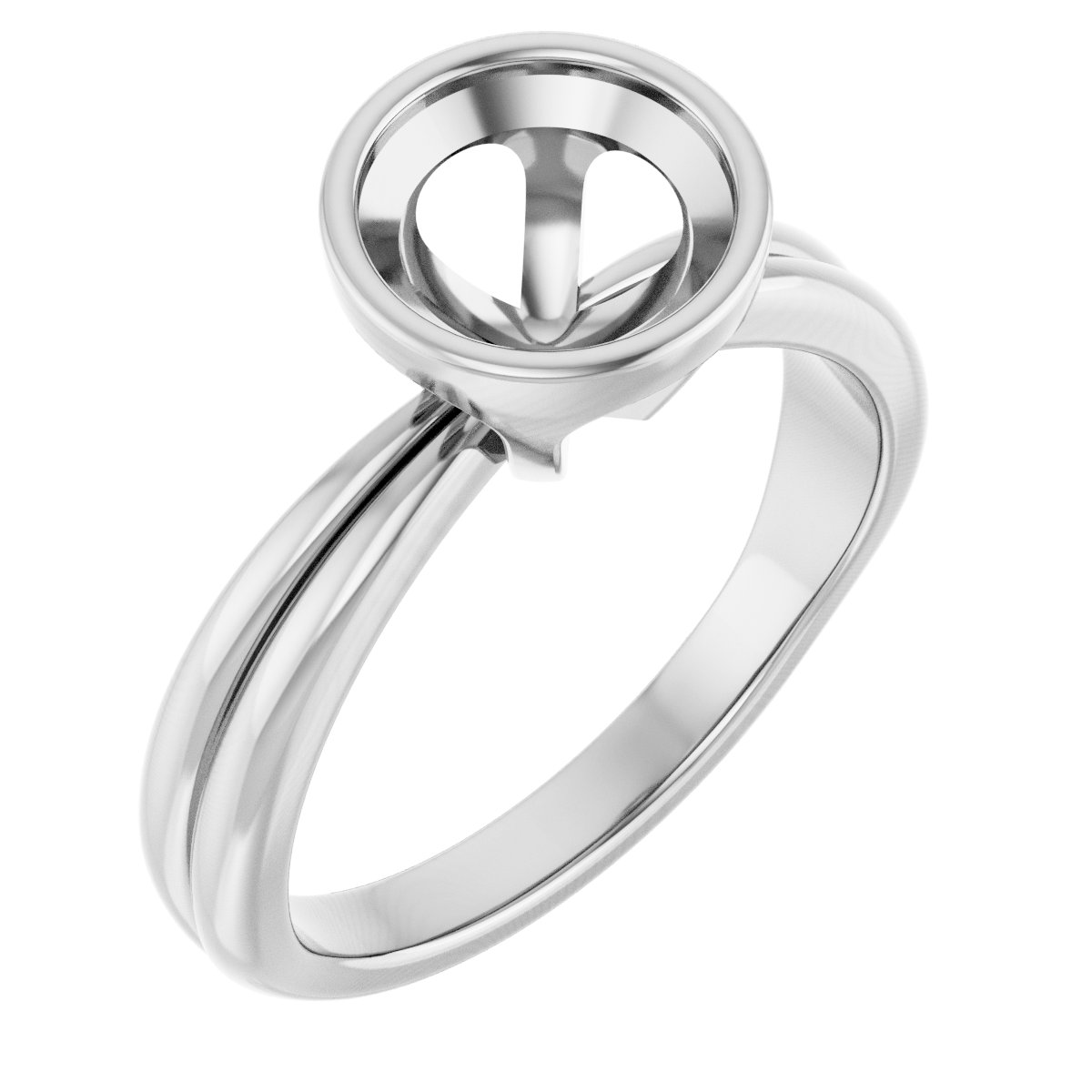Bezel-Set Solitaire Engagement Ring