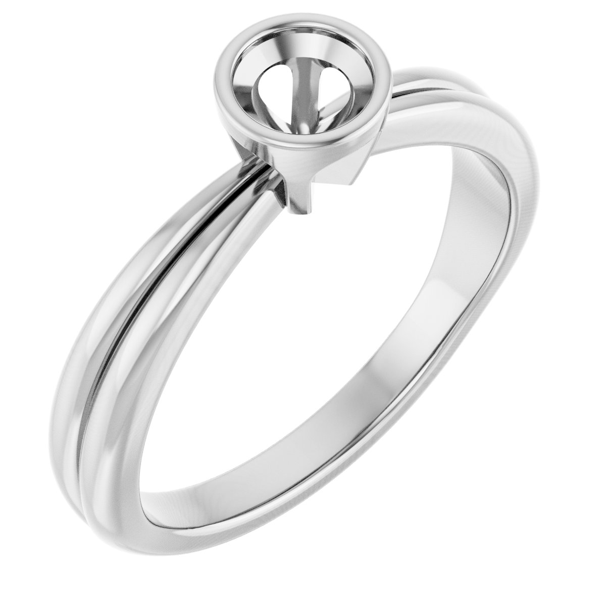 Bezel-Set Solitaire Engagement Ring