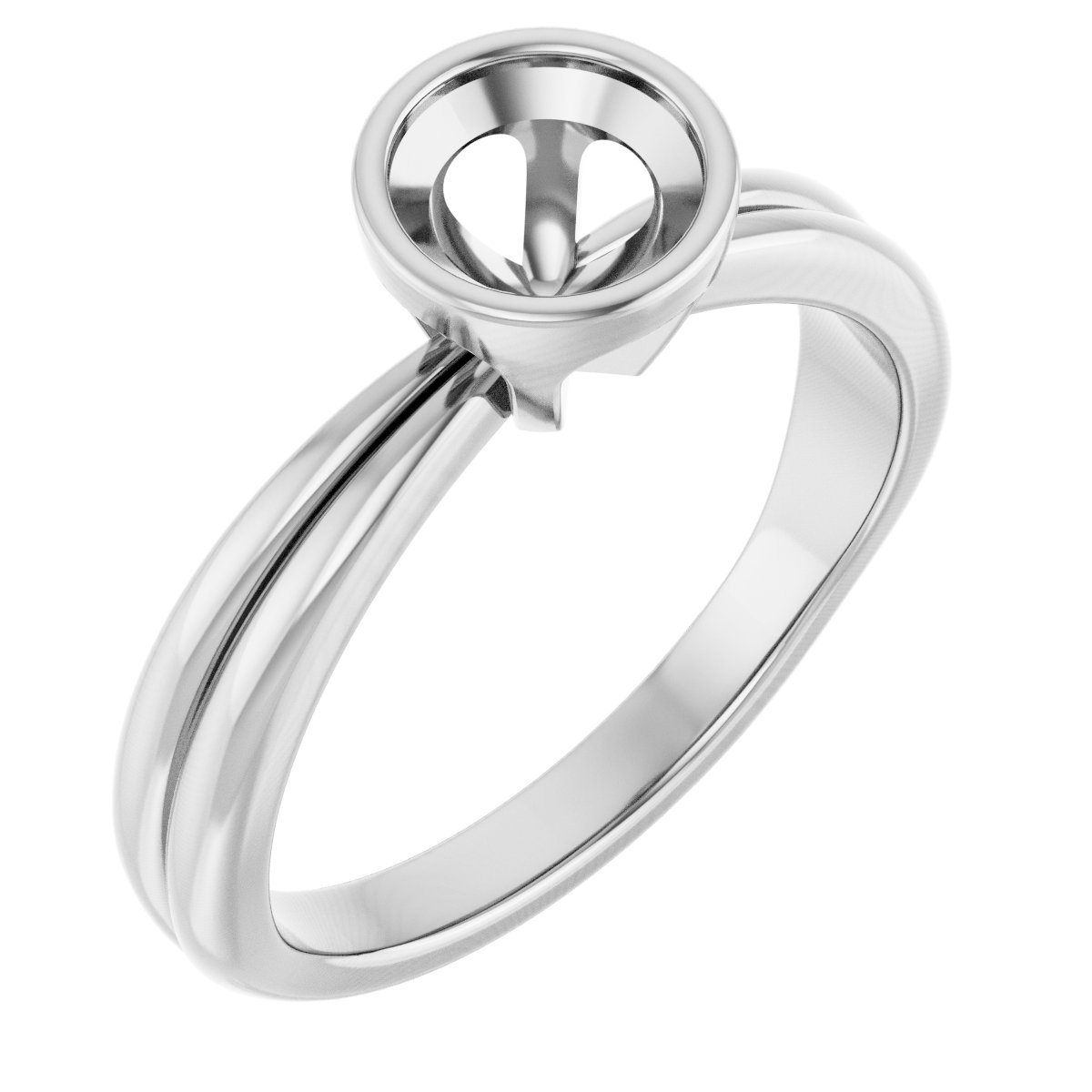 Bezel-Set Solitaire Engagement Ring