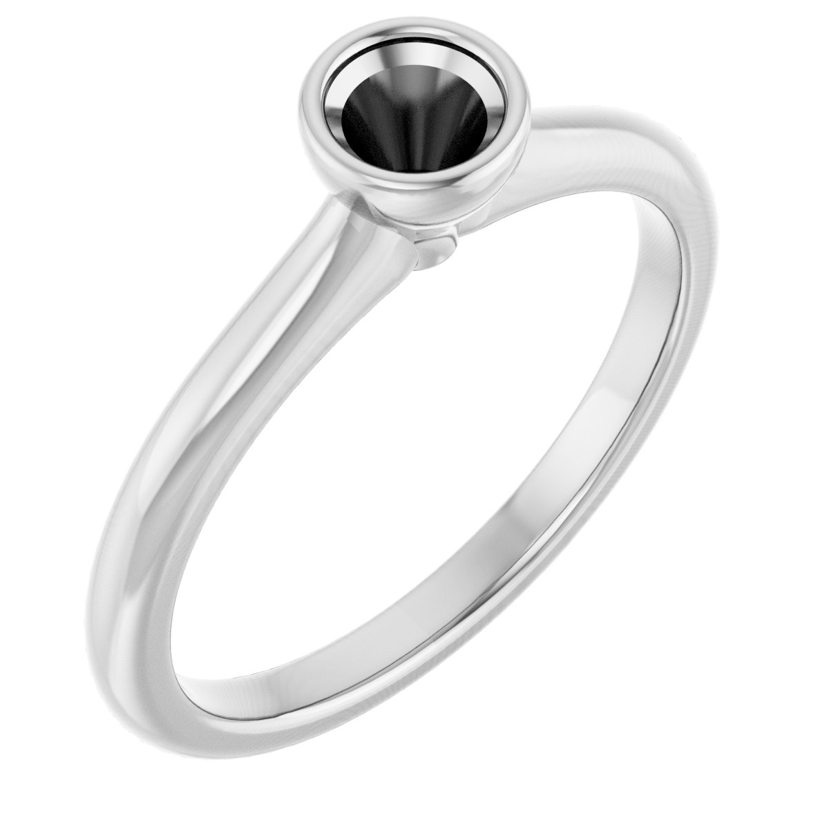 Bezel-Set Solitaire Engagement Ring