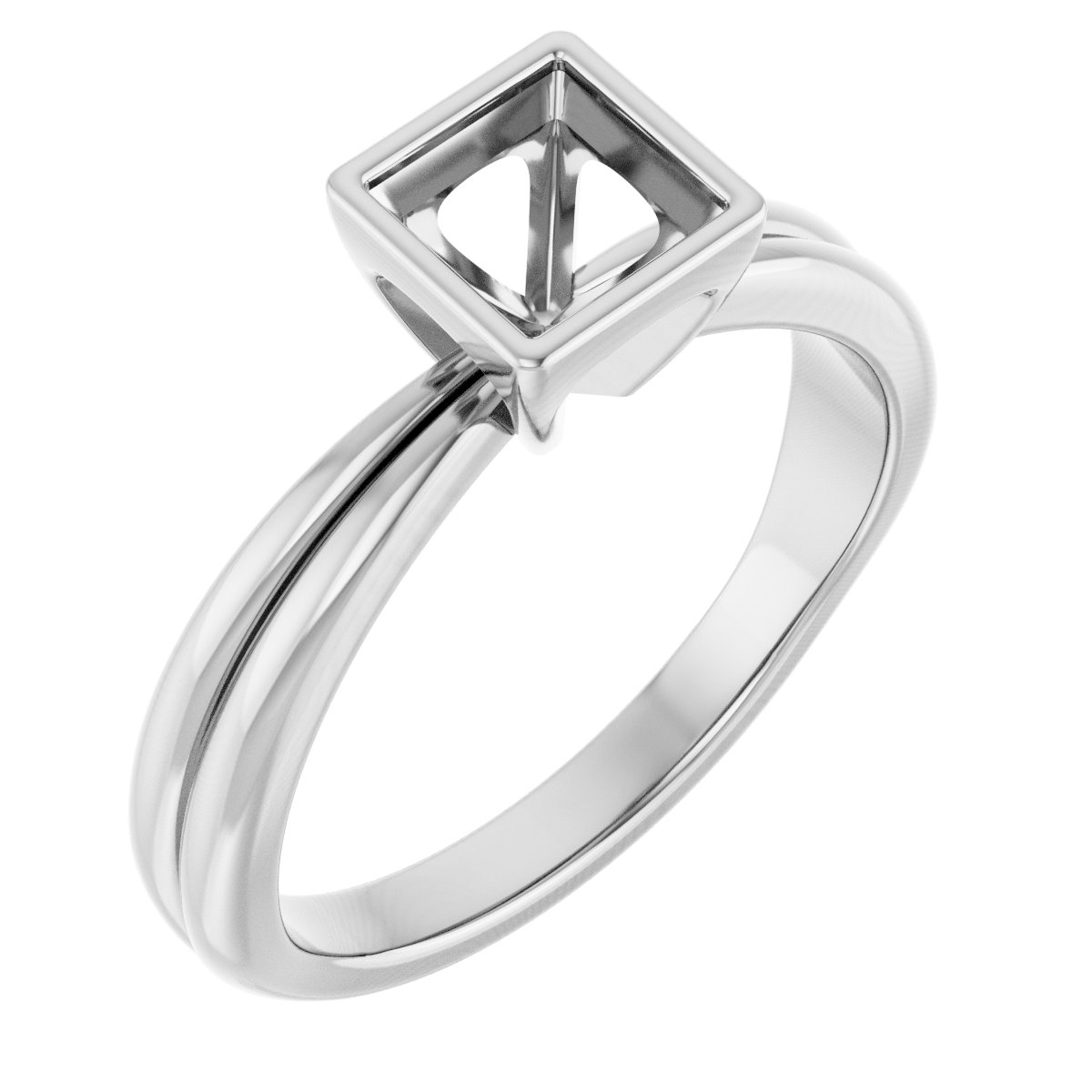 Bezel-Set Solitaire Engagement Ring