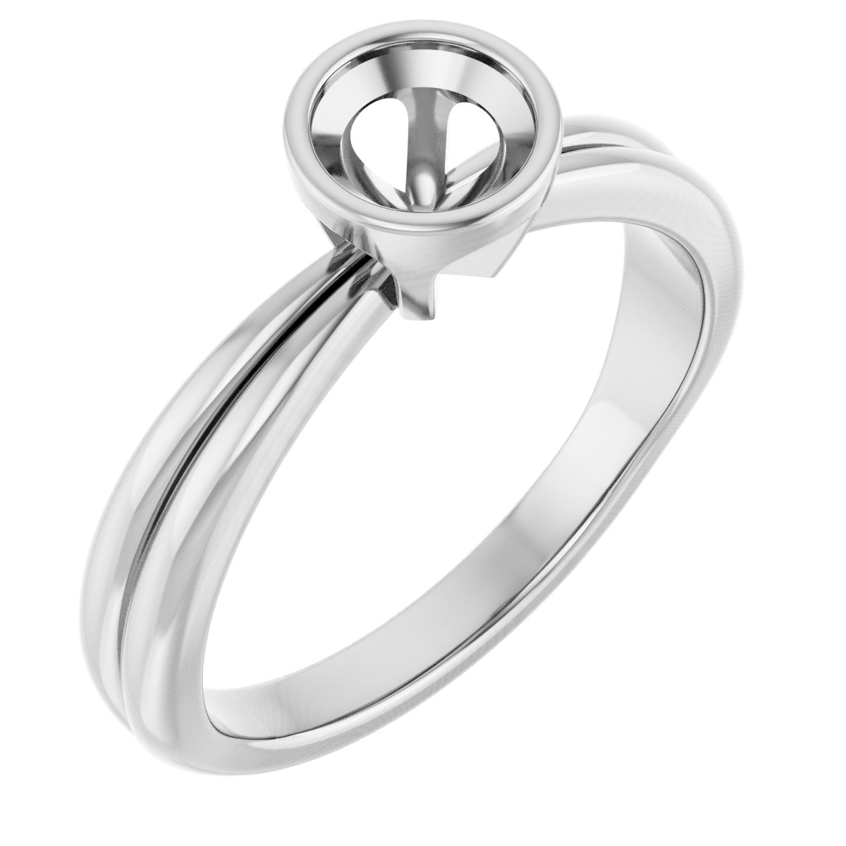 Bezel-Set Solitaire Engagement Ring