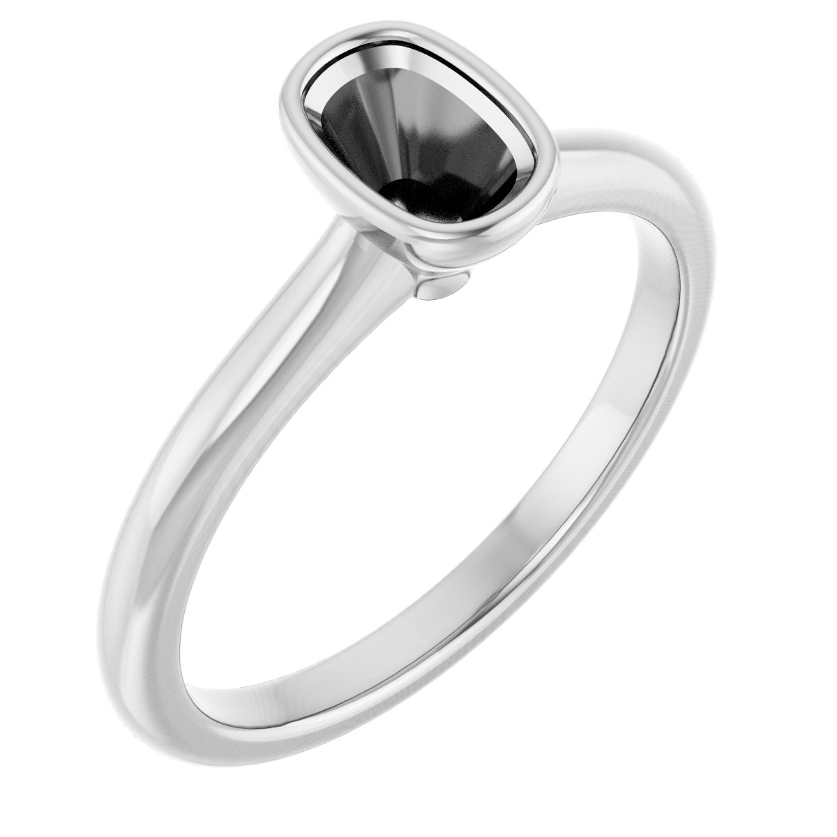 Bezel-Set Solitaire Engagement Ring