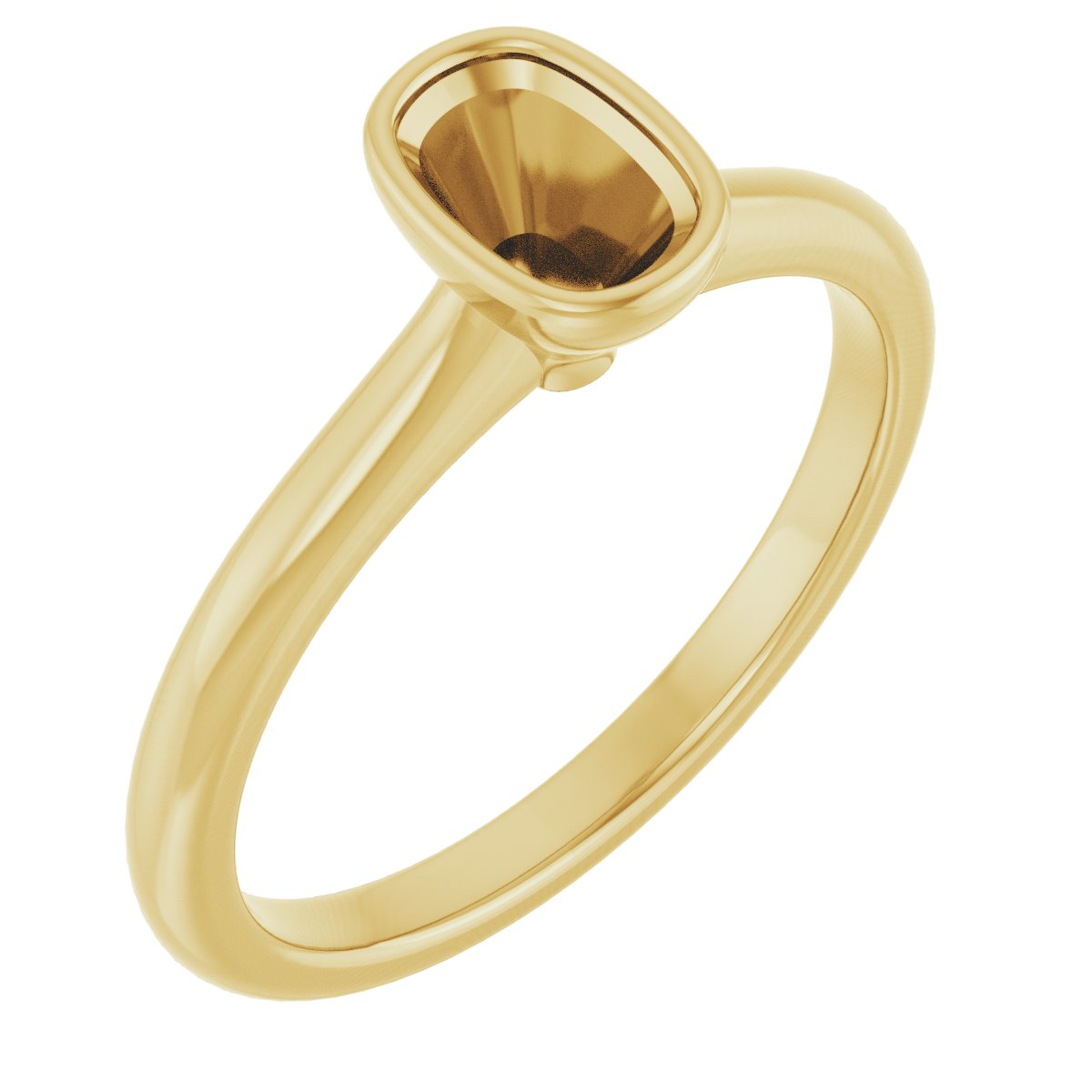 Bezel-Set Solitaire Engagement Ring
