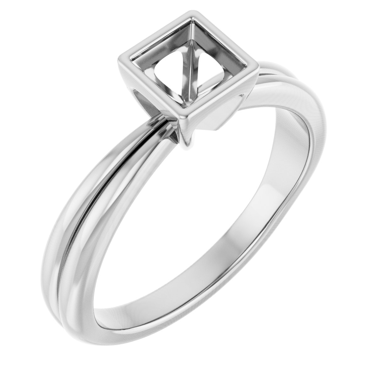 Bezel-Set Solitaire Engagement Ring