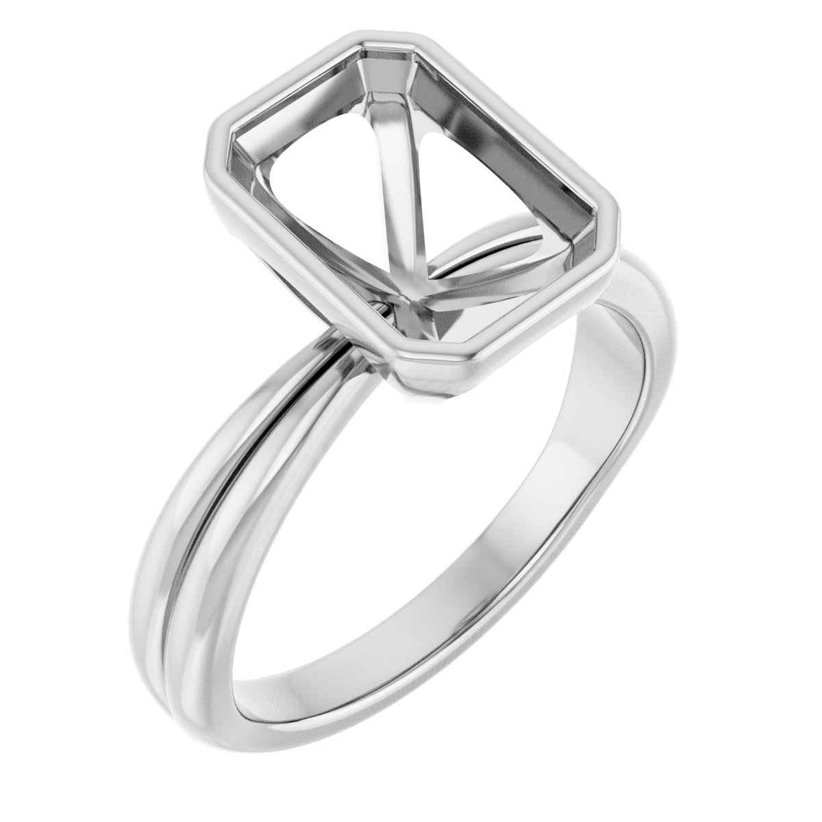Bezel-Set Solitaire Engagement Ring