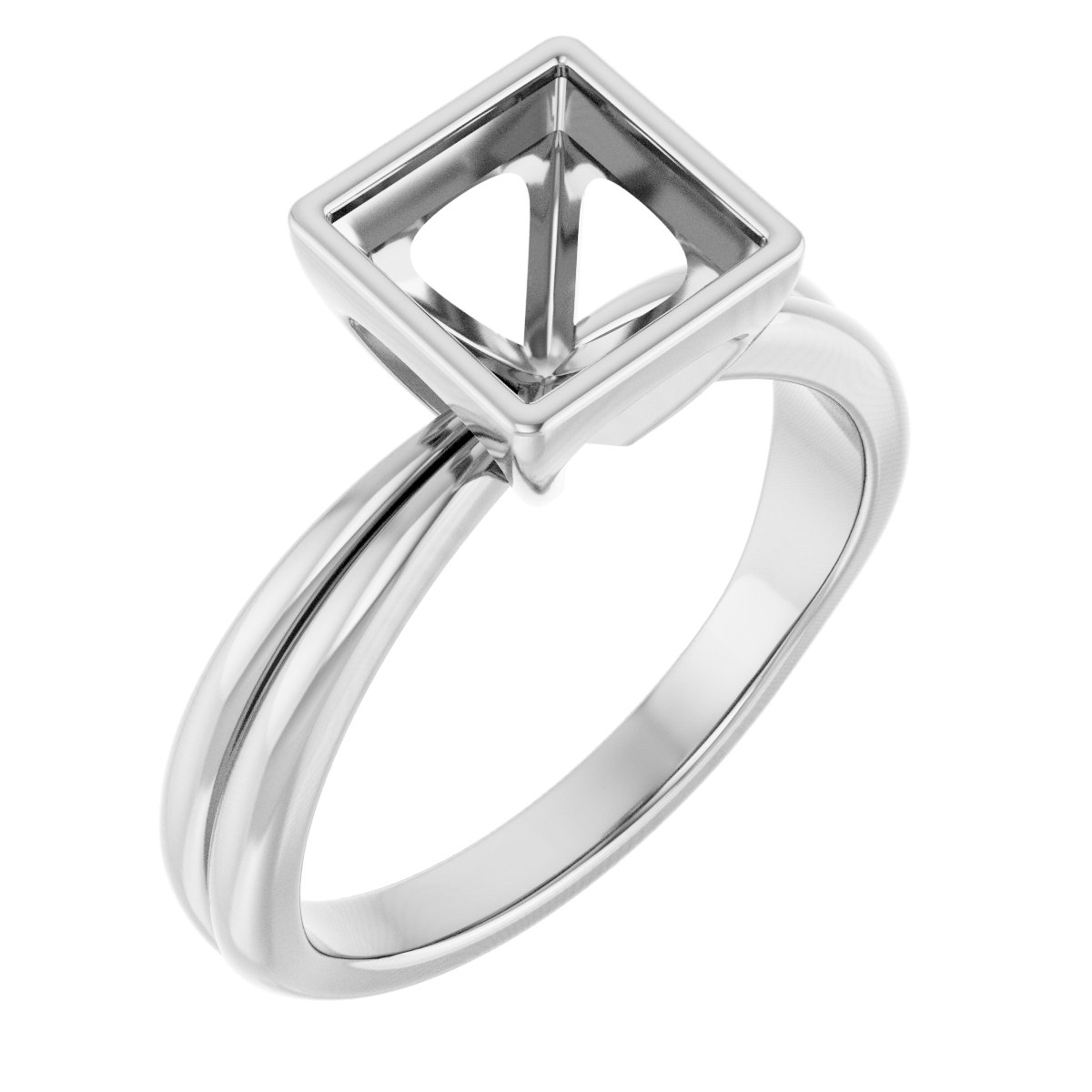 Bezel-Set Solitaire Engagement Ring